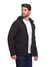 Jaqueta 6057preta Masculina Puffer Impermeável Gorro Removível Preta 6057