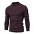 Suéter de gola alta grosso masculino, pulôver casual, monocromático, quente,