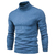 Imagem do Suéter de gola alta grosso masculino, pulôver casual, monocromático, quente,