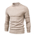 Suéter de gola alta grosso masculino, pulôver casual, monocromático, quente,