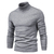 Imagem do Suéter de gola alta grosso masculino, pulôver casual, monocromático, quente,