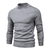 Suéter de gola alta grosso masculino, pulôver casual, monocromático, quente,