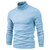 Suéter de gola alta grosso masculino, pulôver casual, monocromático, quente,