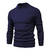 Suéter de gola alta grosso masculino, pulôver casual, monocromático, quente, na internet