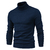 Suéter de gola alta grosso masculino, pulôver casual, monocromático, quente, - loja online