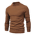 Suéter de gola alta grosso masculino, pulôver casual, monocromático, quente, na internet