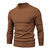 Suéter de gola alta grosso masculino, pulôver casual, monocromático, quente, - loja online