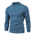 Suéter de gola alta grosso masculino, pulôver casual, monocromático, quente,