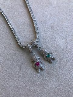Pingente Cravejado Menina Coração Zircônia Ouro 18K ou Ródio Banco