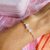 pulseira prata com pedra de quartzo - comprar online