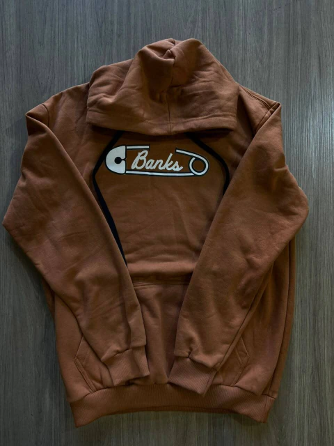 BLUSA MOLETOM BANKS LT MARROM