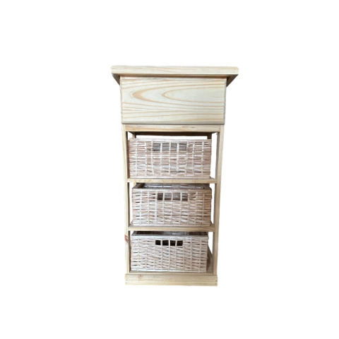 ORGANIZADOR X 3 + 1 CON CANASTO DE ZUNCHO