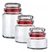 Conjunto 3 Potes De Vidro Fratelli Para Alimentos E Temperos