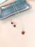 Conjunto Quadrado com Pedra Jaspe Vermelho