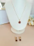 Conjunto Quadrado com Pedra Jaspe Vermelho - comprar online