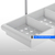 Organizador rectangular de 2 estantes con extracción, DYP - tienda online