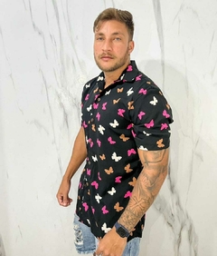 Camisa Manga Curta Borboleta - comprar online