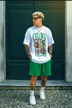 Camiseta Oversized Celtics Champions