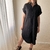 Vestido camisero de lino