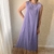 Vestido largo liso combinado - Reina Maria