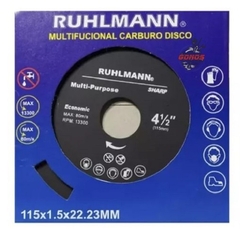 Disco de corte carburo multifuncion. RUHLMANN - comprar online