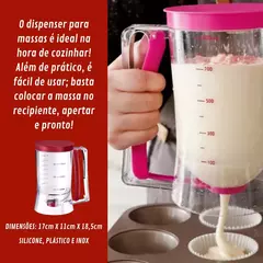 Dispenser Medidor Dosador Para Massa Waffer Cupcakes Panquecas Bolos 900Ml na internet