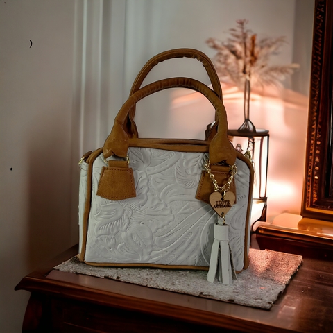 Bolso de Piel Neceser Chico Blanco - comprar en línea