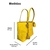 Imagen de Bolso de Piel Artesanal Tote Amarillo