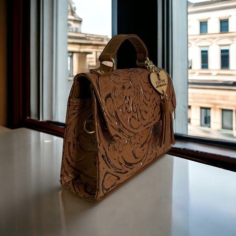 Mini Bolso Artesanal de Piel Marrón Oscuro - comprar en línea