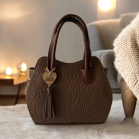 Bolso de Piel Artesanal Manzana Cafe - comprar en línea
