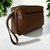 Neceser Bandolera de Piel Marron - AOO