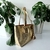 Bolso de Piel Artesanal Tote Dorado en internet