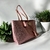 Bolso de Piel Artesanal Tote Dorado Rosado - AOO