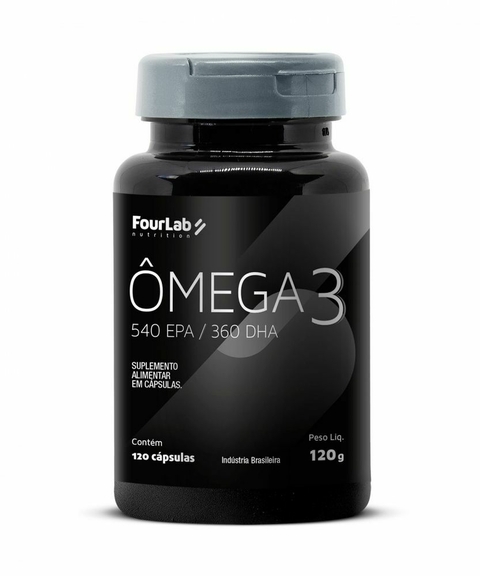 Omega 3 FourLab (540EPA/360DHA) - Pote com 120 Capsulas
