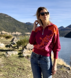 Sweater Vachu magenta en internet