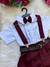 Conjunto Miss Cherry Meninos Social Shorts Ravi Marsala na internet