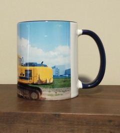 Tazas cerámica azas e interior de color - tienda online