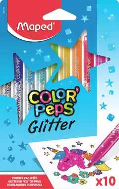 MARCADORES GLITTER X10