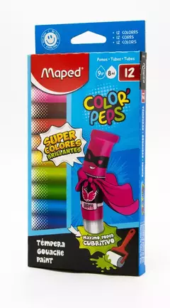 TEMPERAS COLOR'PEPS SUPERHEROES X 12 8 ML