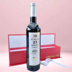 BOTELLA DE VINO PERSONALIZADO - crealove