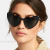 Coração óculos de sol mulheres marca designer gato olho óculos feminino retr - loja online