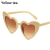 Coração óculos de sol mulheres marca designer gato olho óculos feminino retr - SR_STORES