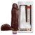 Pênis Realístico Negro Com Escroto e Vibro - 20,5cm X 4,7cm