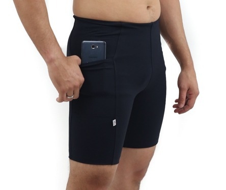 Bermuda Masculina de Compressão C/Bolsos Lisos Emana®
