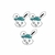PASCOA EVA MICRO CARINHA COELHO C/3PCS
