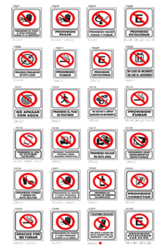 CARTEL LINEA PROHIBICION