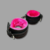 ESPOSAS DE CUERO Y PELUCHE FUCSIA CON MOSQUETÓN