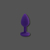 PLUG ANAL DE SILICONA CON DIAMANTE SMALL VIOLETA