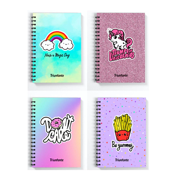 Cuaderno Con Espiral Triunfante A5 Tapa Dura Fantasia foto 2