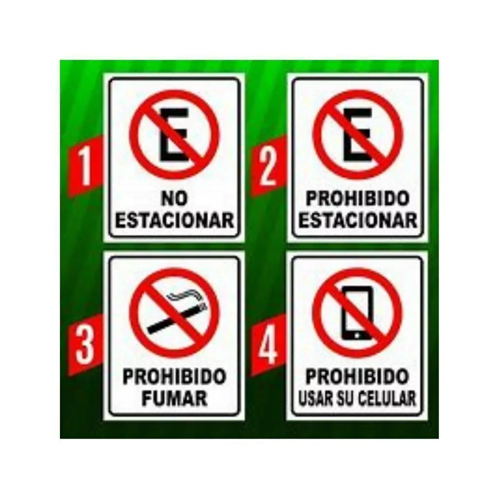 Cartel Prohibido Estacionar Vinilo